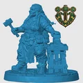 Mô hình Nữ thợ rèn người lùn (Dwarven Female Blacksmith) - Thumbnail 3