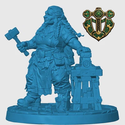 Mô hình Nữ thợ rèn người lùn (Dwarven Female Blacksmith)