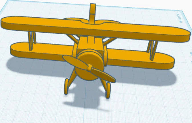 Mô hình máy bay hai tầng cánh Biplane trang trí 3D tinh tế - Image 1