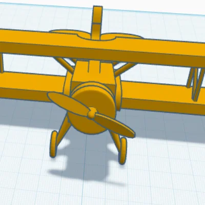 Mô hình máy bay hai tầng cánh Biplane trang trí 3D tinh tế