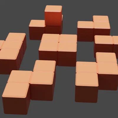 Mô hình giải đố Almost Tetromino Cube - Tự in 3D đơn giản