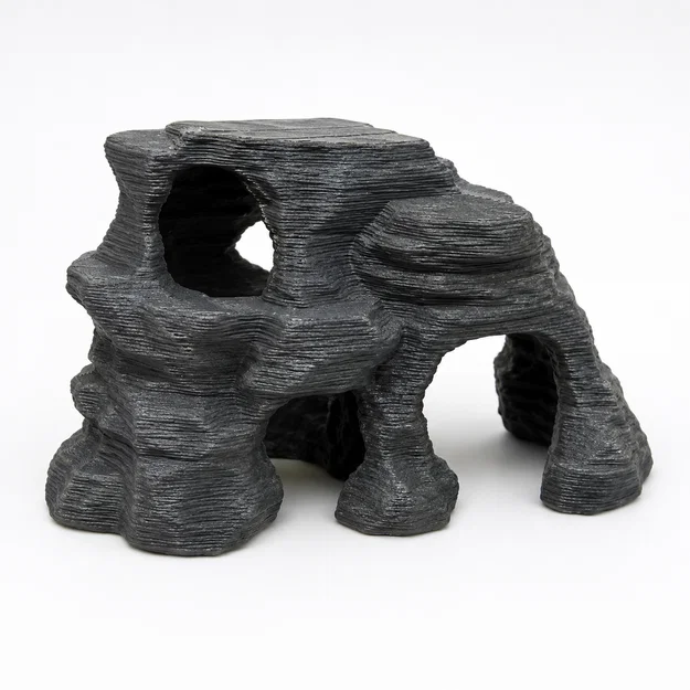 Mô hình tảng đá trang trí bể cá có hang ẩn náu - Phụ kiện 3D đẹp - Image 1
