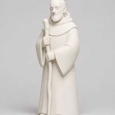 Tượng tu sĩ tối giản (Minimalist Monk Figure) trang trí đẹp mắt