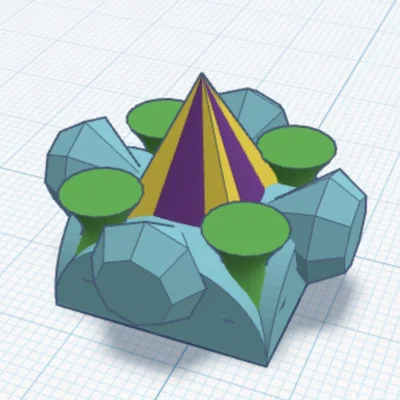 Mô hình 3D hình khối trừu tượng Cone fun độc đáo - In 3D nghệ thuật