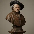 Mô hình in 3D tượng chân dung tự họa danh họa Rembrandt 1660 - Thumbnail 1