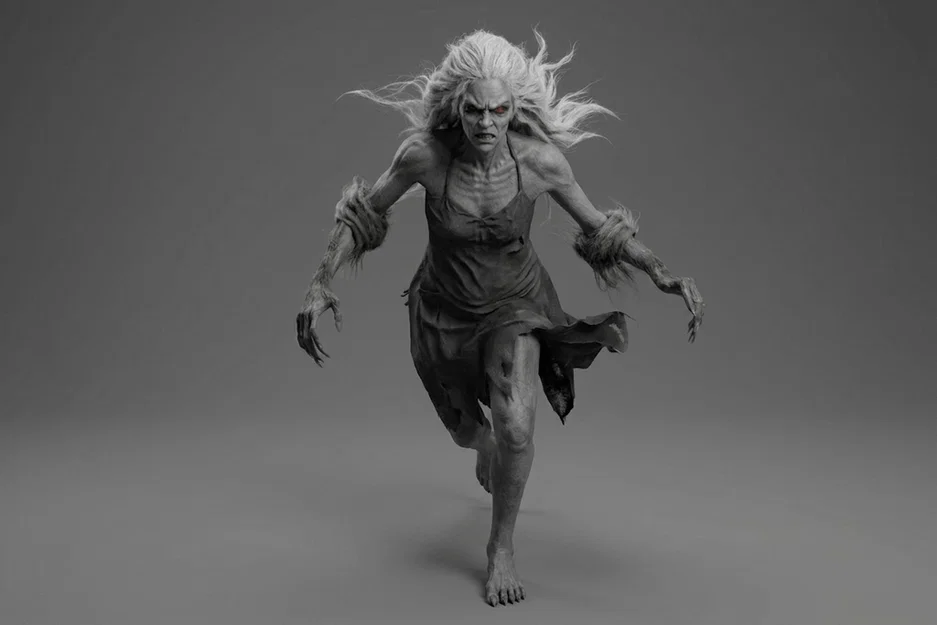 Mô hình 3D Banshee đang chạy - Tác phẩm nghệ thuật kinh dị ấn tượng - Image 1