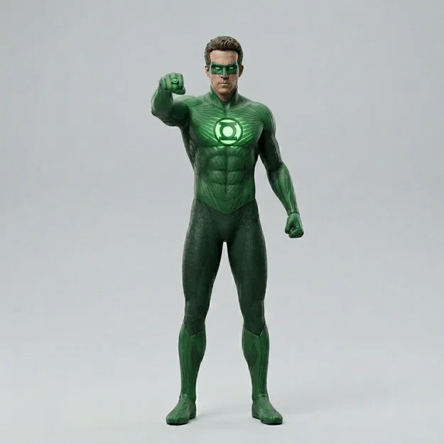 Mô hình 3D Green Lantern (Ryan Reynolds) - Tượng siêu anh hùng - Image 1