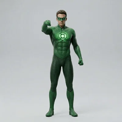 Mô hình 3D Green Lantern (Ryan Reynolds) - Tượng siêu anh hùng