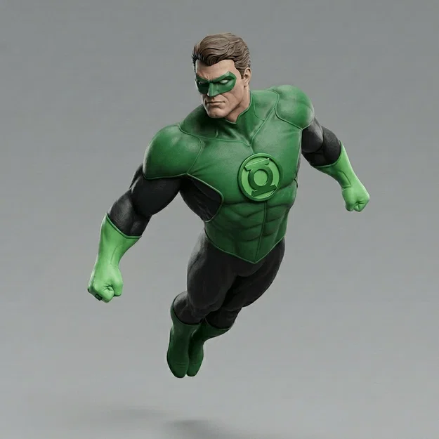 Mô hình 3D Green Lantern siêu anh hùng đang bay để in 3D - Image 1