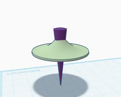 Con quay Spin Top đơn giản - Mô hình in 3D giải trí cực vui - Image 1