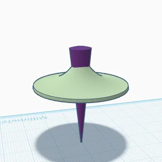 Con quay Spin Top đơn giản - Mô hình in 3D giải trí cực vui