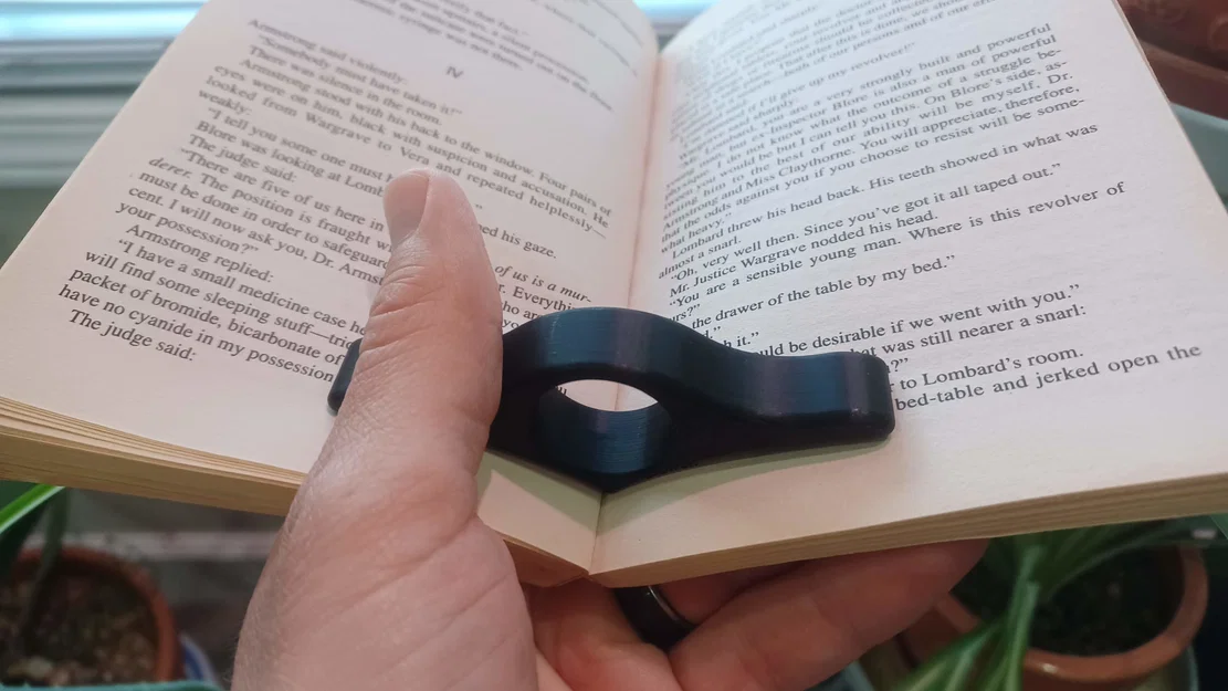 Vòng đeo giữ trang sách - Book page holder thumb ring - Image 2