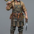 Mô hình bác thợ mộc làng (Village Carpenter) cho game nhập vai - Thumbnail 2