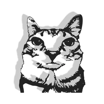 Mô hình trang trí tường hình mèo (Cat Decor) - Tệp STL in 3D miễn phí