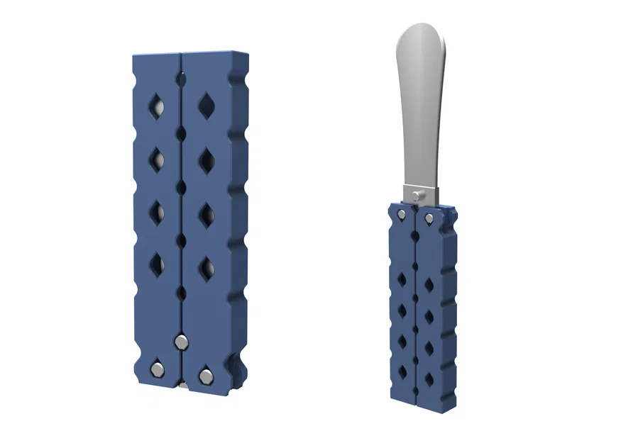 Dụng cụ xỏ giày kiểu dao bướm Balisong Shoe Horn in 3D - Image 1
