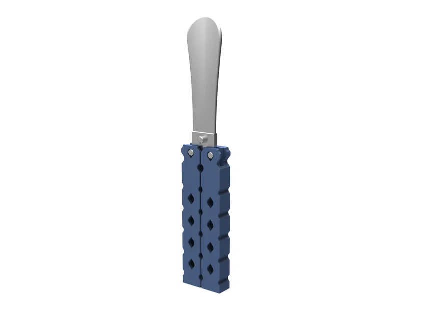 Dụng cụ xỏ giày kiểu dao bướm Balisong Shoe Horn in 3D - Image 9