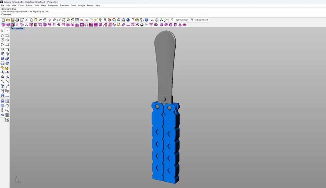 Dụng cụ xỏ giày kiểu dao bướm Balisong Shoe Horn in 3D - Image 12