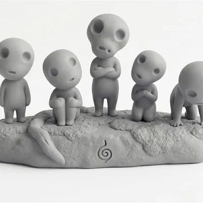 Mô hình linh hồn rừng Kodama (Công chúa Mononoke) • Dễ in