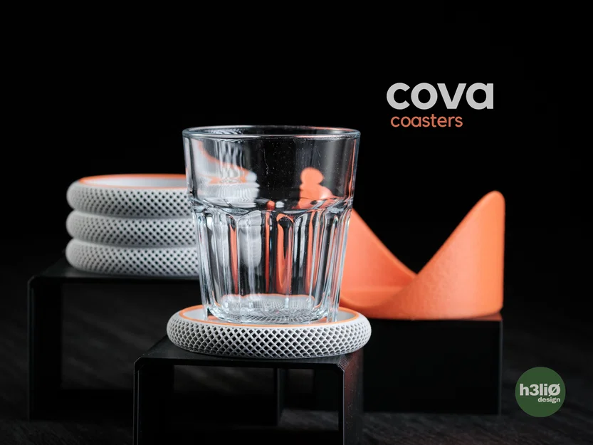 cova • coasters - Bộ đế lót ly xếp chồng phong cách hiện đại - Image 1
