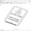 Biển cảnh báo hài hước Do Not Dumb - Mẫu in 3D độc lạ cho văn phòng - Thumbnail 3