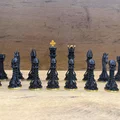 Bộ Cờ Vua Đầu Lâu Gothic – File 3MF Đa Màu & STL Đơn Sắc - Thumbnail 1