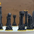 Bộ Cờ Vua Đầu Lâu Gothic – File 3MF Đa Màu & STL Đơn Sắc - Thumbnail 2