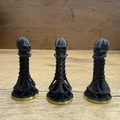 Bộ Cờ Vua Đầu Lâu Gothic – File 3MF Đa Màu & STL Đơn Sắc - Thumbnail 3