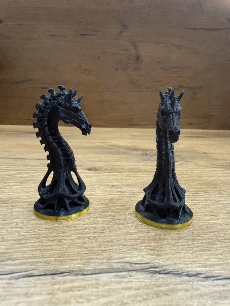 Bộ Cờ Vua Đầu Lâu Gothic – File 3MF Đa Màu & STL Đơn Sắc - Image 6