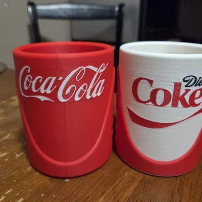 Mini Coleman Chiller Koozie không nắp - Chủ đề Coke và Diet Coke