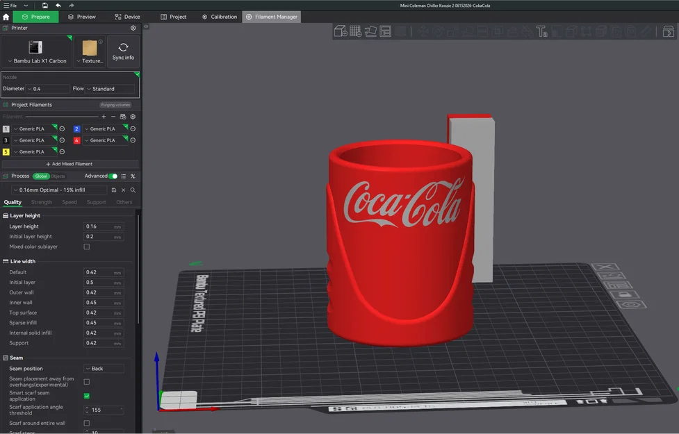 Mini Coleman Chiller Koozie không nắp - Chủ đề Coke và Diet Coke - Image 3