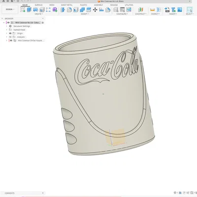Mini Coleman Chiller Koozie không nắp - Chủ đề Coke và Diet Coke