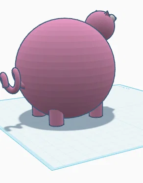 Mô hình 3D chú heo béo mập (Fat Pig) đáng yêu để bàn - Image 1