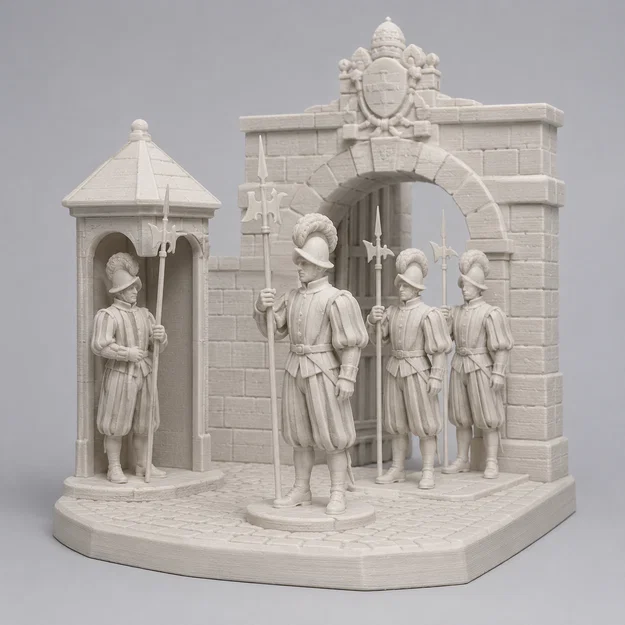 Mô hình in 3D đội cận vệ Thụy Sĩ Swiss Guards tại Vatican - Image 1