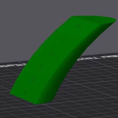 Mô hình test độ dốc cong (Curved Overhang Test) cho máy in 3D