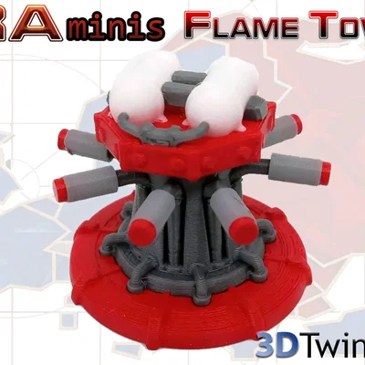 Mô hình tháp phun lửa Flame Ball Shooter trong Red Alert