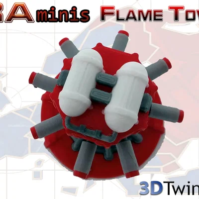 Mô hình tháp phun lửa Flame Ball Shooter trong Red Alert
