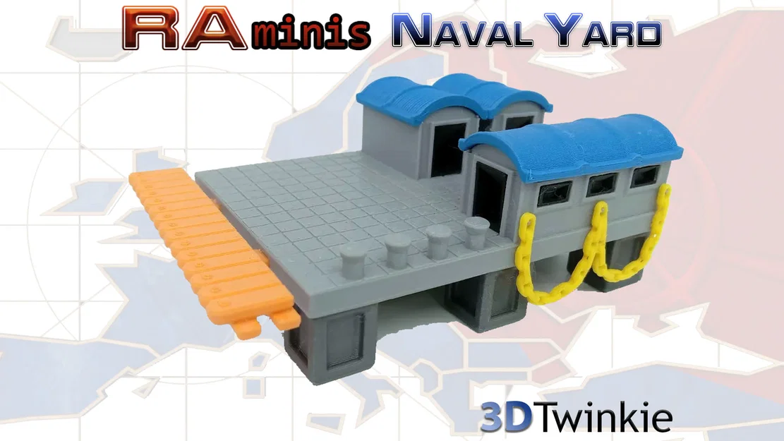 Mô hình xưởng đóng tàu - Boat Yard (Red Alert) - Image 1