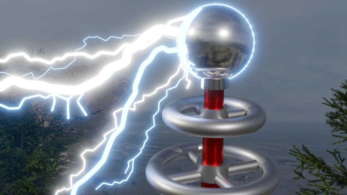 Mô hình Lightning Tower - Tesla Coil (Red Alert) - Image 4