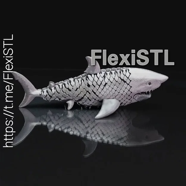 Mô hình cá mập Flexi Great White Shark in 3D linh hoạt cực chất - Image 1