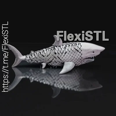 Mô hình cá mập Flexi Great White Shark in 3D linh hoạt cực chất