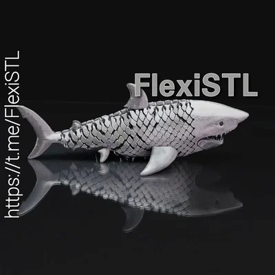 Mô hình cá mập Flexi Great White Shark in 3D linh hoạt cực chất
