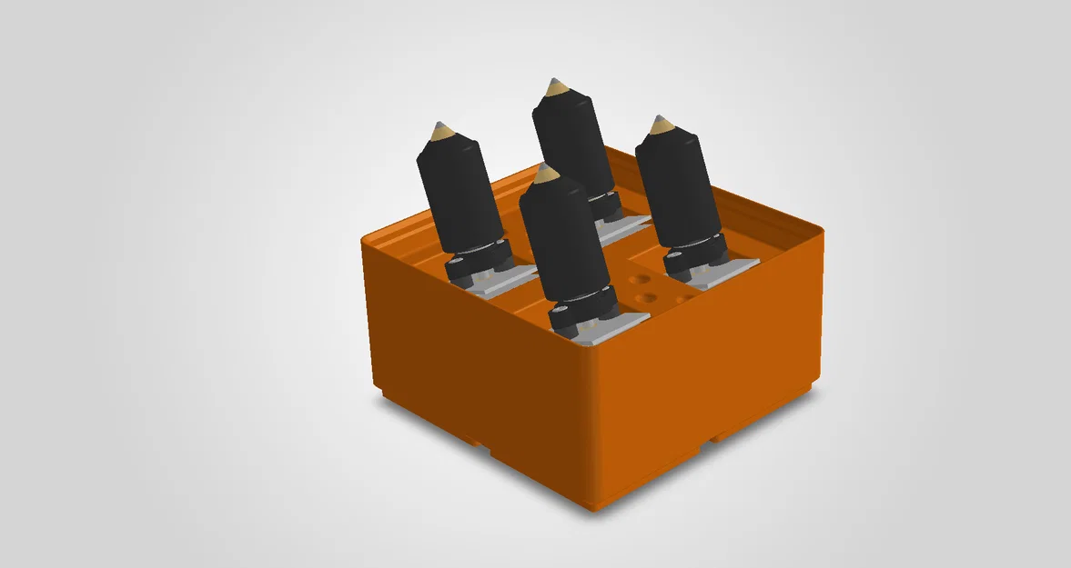 Khay đựng hot end Creality K2 Plus chuẩn Gridfinity 2x2 - Image 2