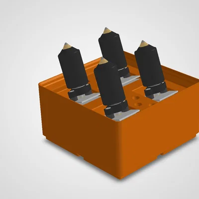 Khay đựng hot end Creality K2 Plus chuẩn Gridfinity 2x2