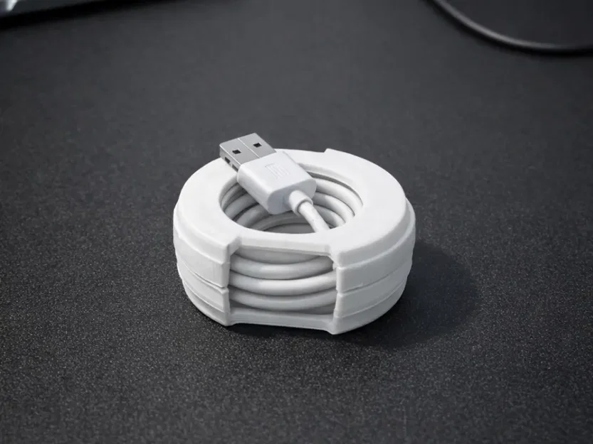 Bộ giữ dây cáp USB dạng lắp ghép – Phụ kiện sắp xếp bàn làm việc - Image 1