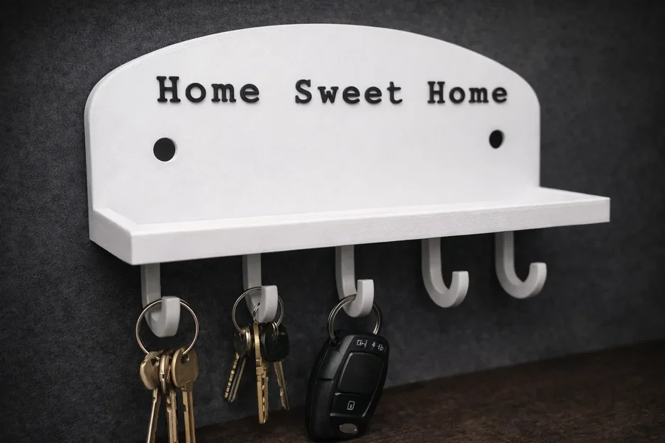 Kệ treo chìa khóa Home Sweet Home – Giá treo đồ treo tường cao cấp - Image 1
