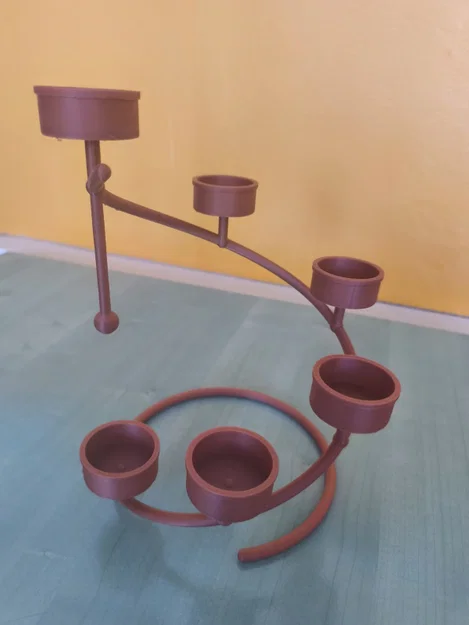 Chân Nến Nghệ Thuật Xoắn Ốc Độc Đáo - Mẫu In 3D Trang Trí Nhà Cửa - Image 1
