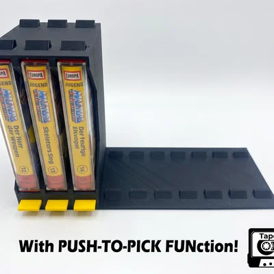 TapeStack BASE - Giá đỡ băng cassette với cơ chế nhấn để lấy