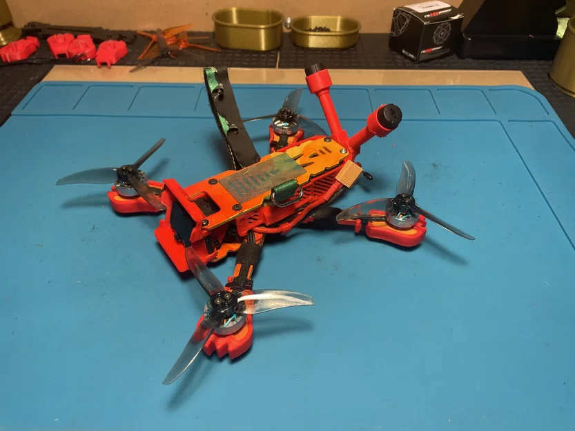 Bộ phụ kiện in 3D cho khung Grinderino (Camera Mount, DJI O4 Pro) - Image 1