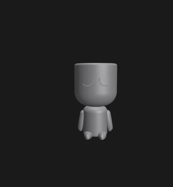 Chậu cây cảnh mini hình nhân vật dễ thương in 3D - Image 3