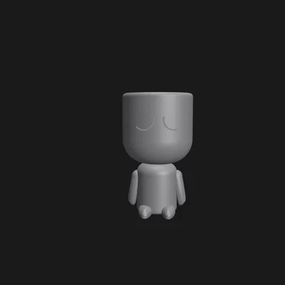 Chậu cây cảnh mini hình nhân vật dễ thương in 3D